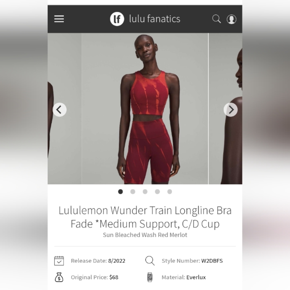 Lululemon Wunder Train LL Bra
